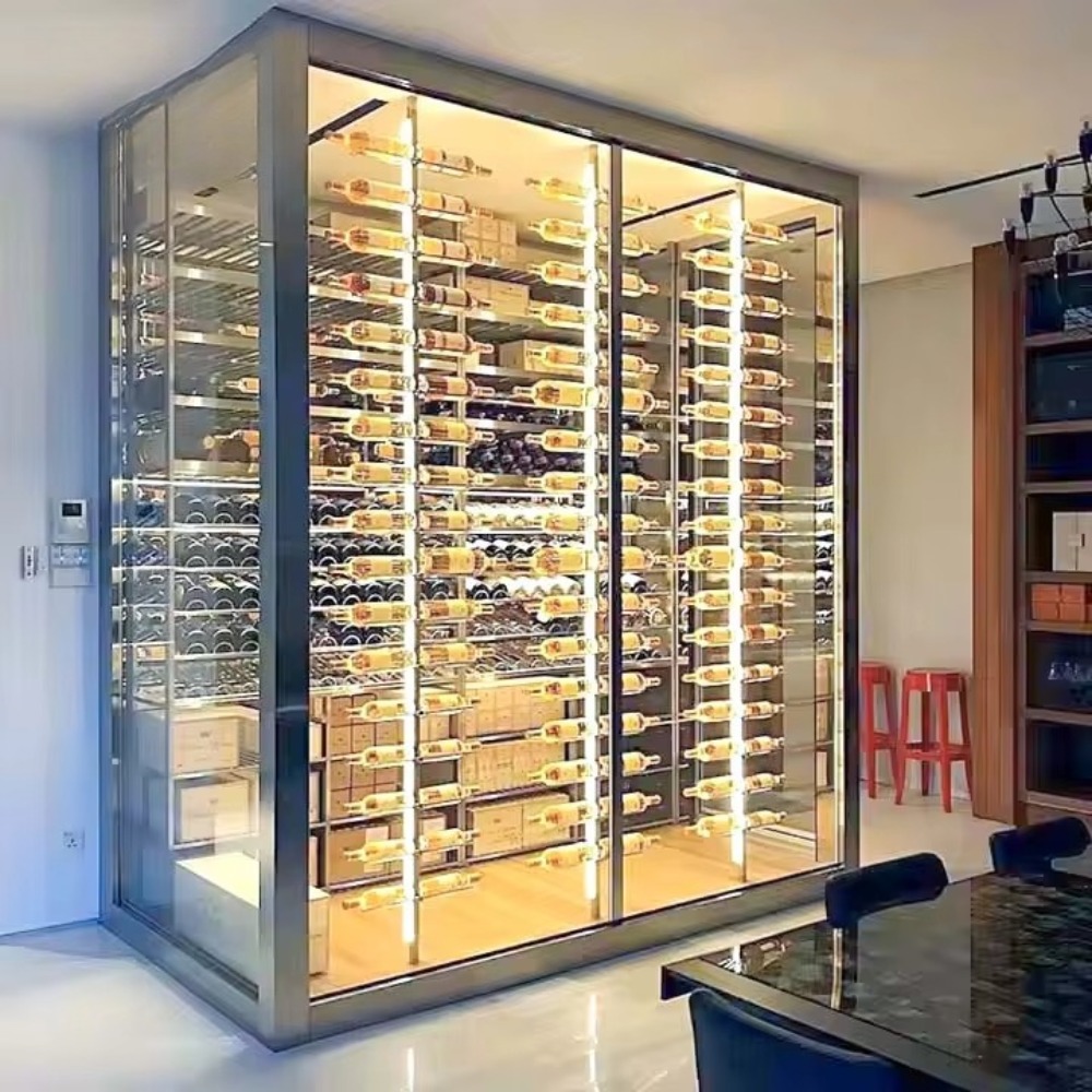 Storage - Living Room Floor to Ceiling Wine