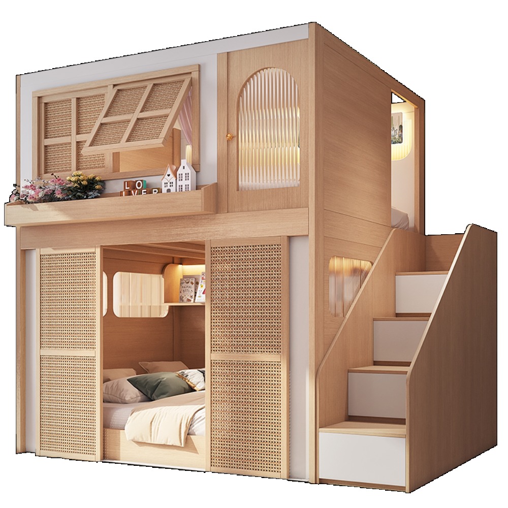 Bunk Bed with Separate Privacy - Bunk Bed With Stairs And Slide 评论和价格