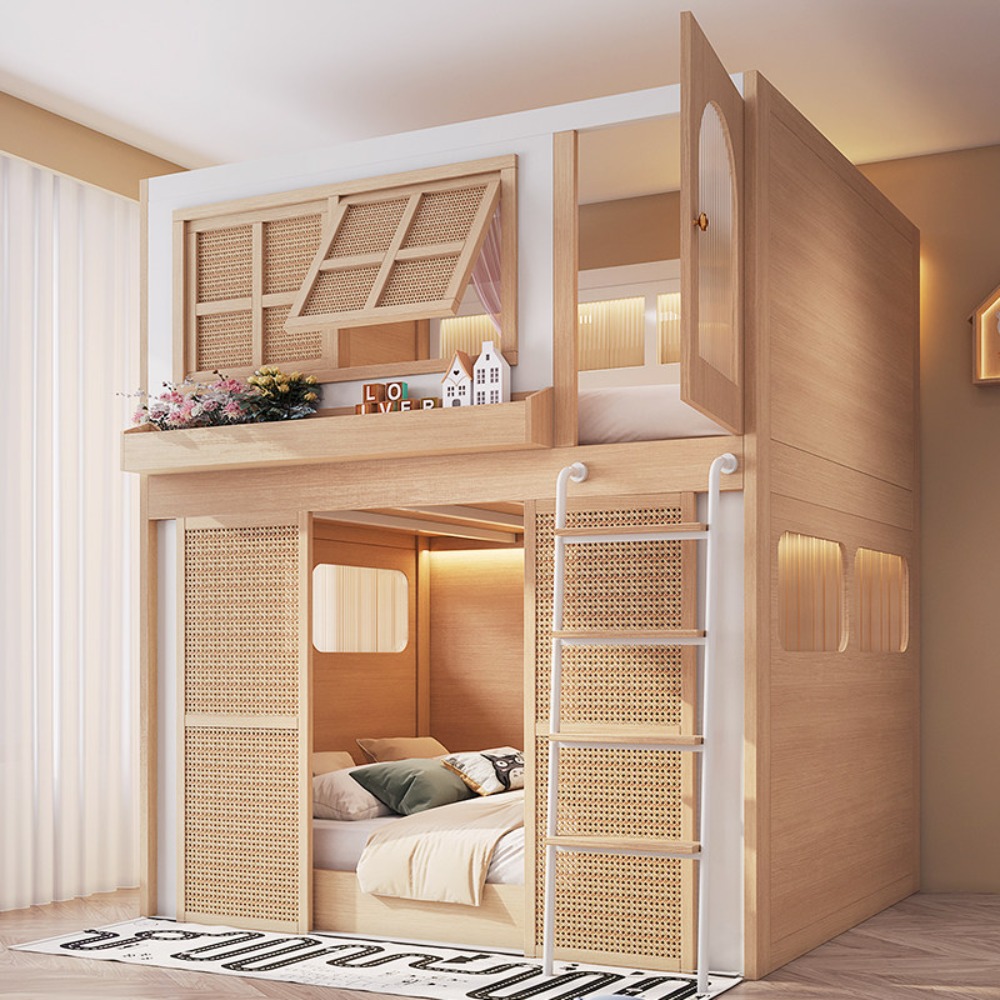 Bunk Bed with Separate Privacy - Bunk Bed With Stairs And Slide 评论和价格
