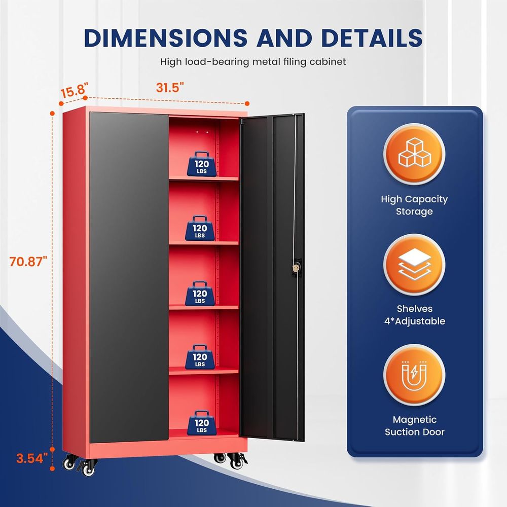 Metal Garage Storage Cabinet w - Storage 评论和价格